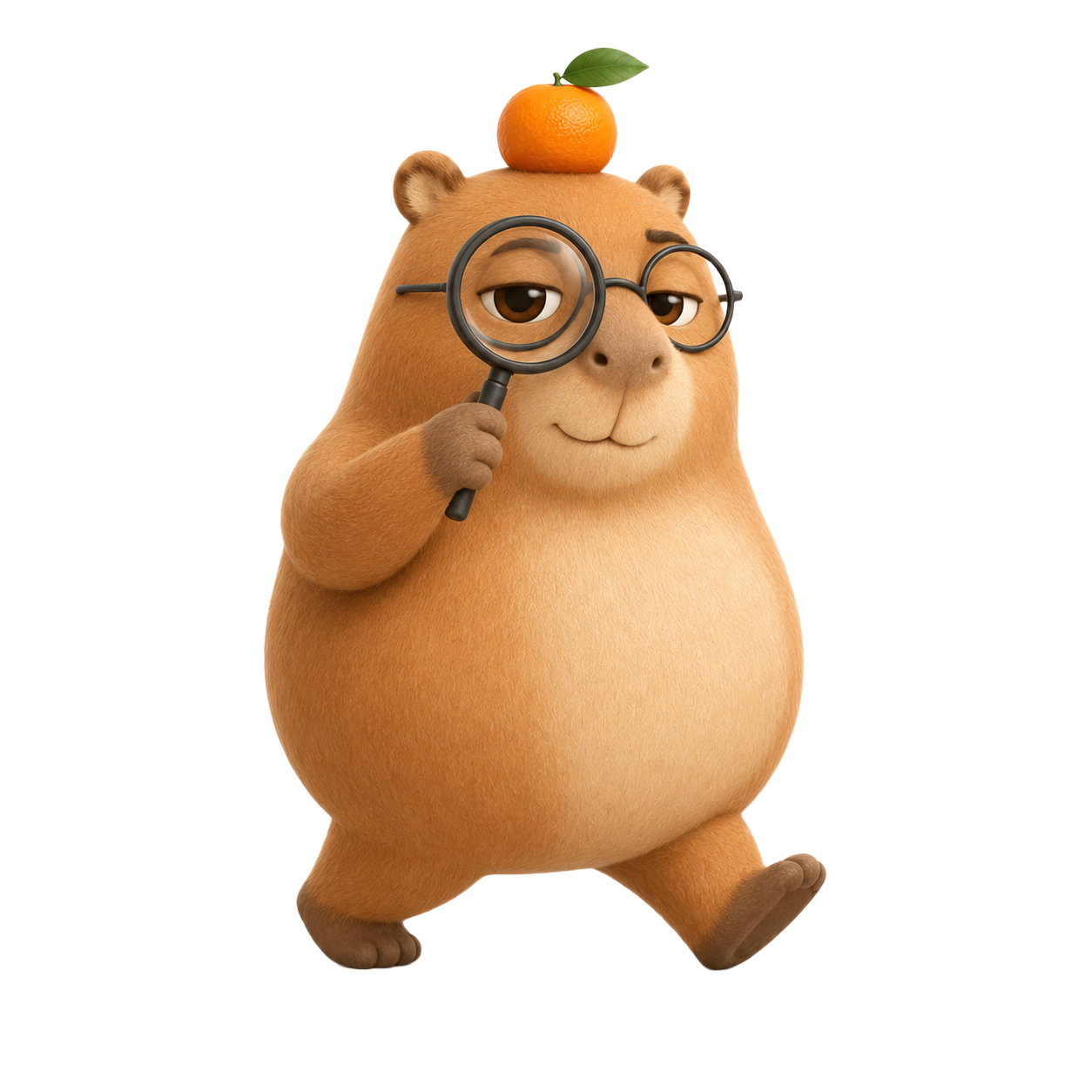 Maskot capybara mencari cerita