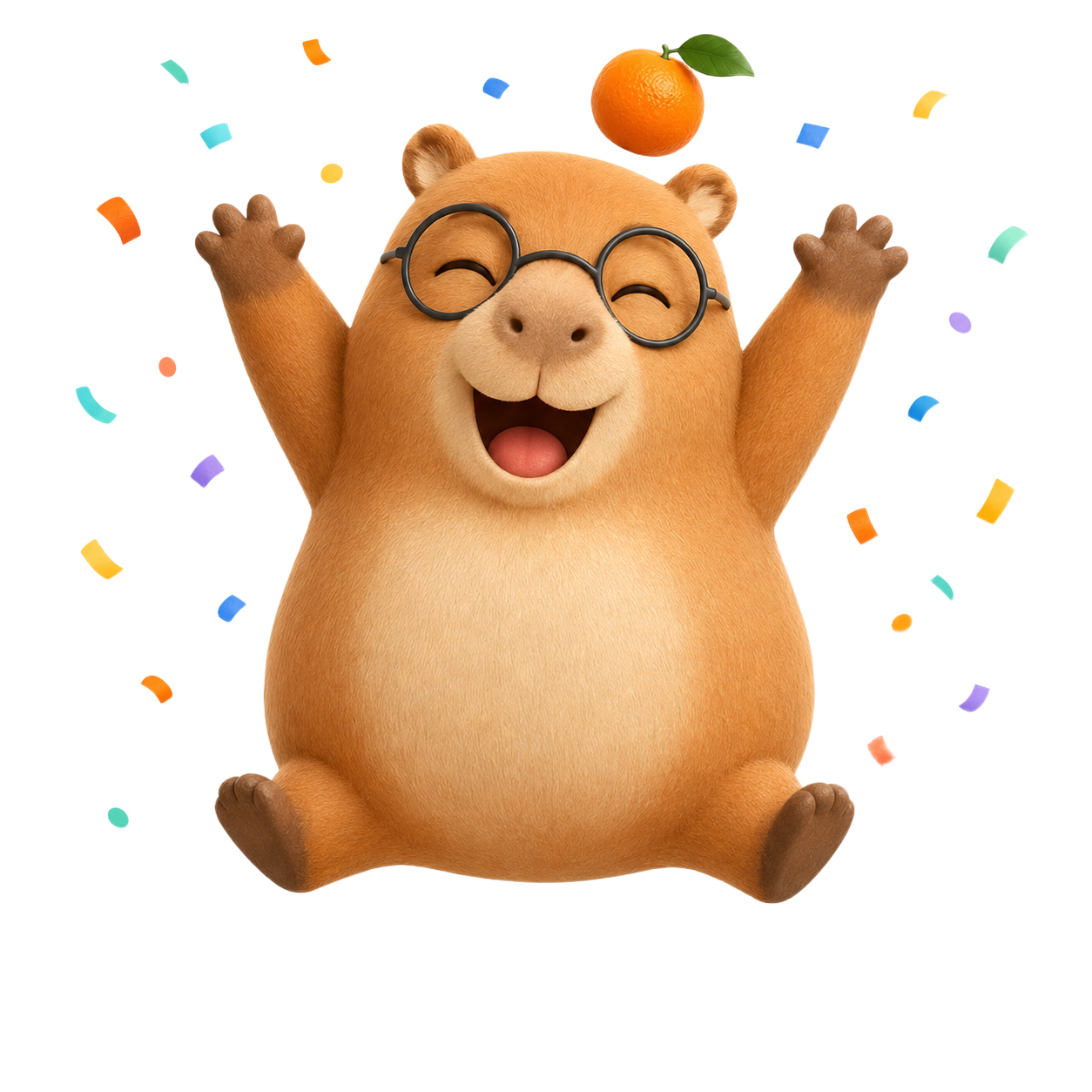 Maskot capybara meraikan kejayaan
